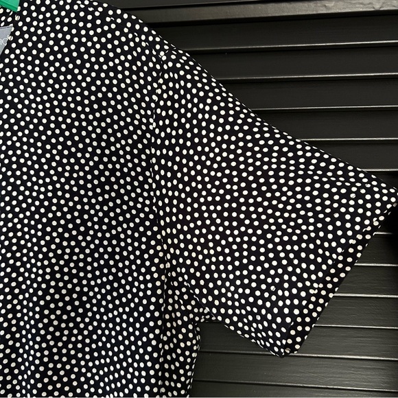 Vintage 90’s RomCom Style Long and Loose Black and White Polka Dot Dress, Size 6 - Picture 5 of 14
